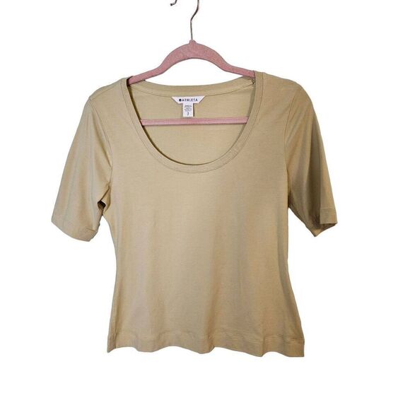 Athleta light sage green elbow sleeve tee. Size S. - Picture 1 of 3